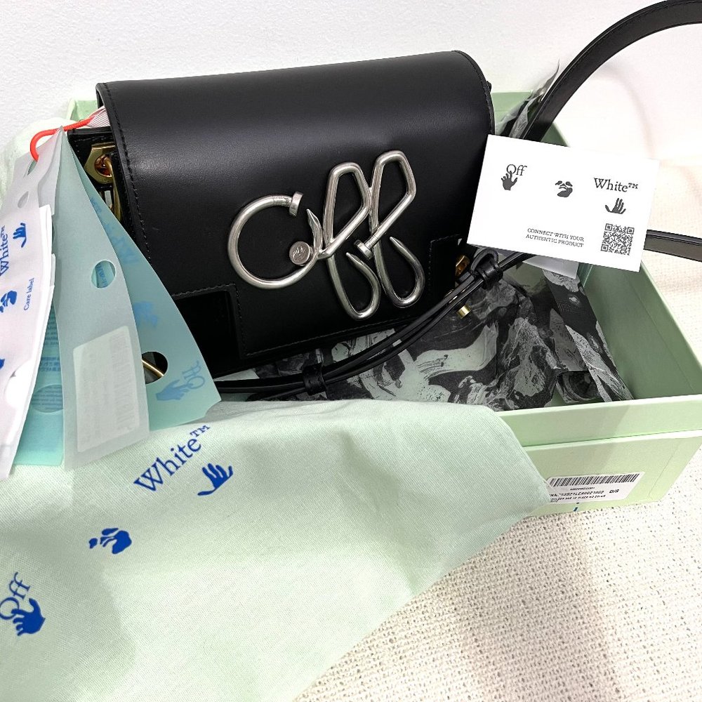 Off-White C/O Virgil Abloh Off 3D Nail Shoulder Bag In Black